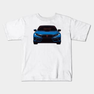 Blue Civic Type R Illustration Kids T-Shirt